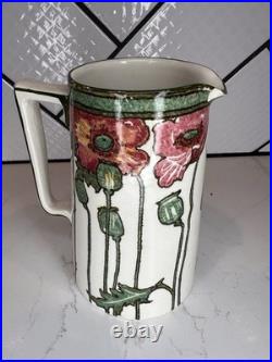 RARE Vintage Royal Doulton Poppy Pottery Art Nouveau Style Creamer Pitcher