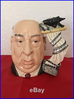 ROYAL DOULTON Alfred Hitchcock Large Character Jug D6987 Retired 1995