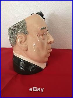 ROYAL DOULTON Alfred Hitchcock Large Character Jug D6987 Retired 1995