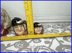 ROYAL DOULTON Character Toby Jug Mug Gone Away D6531 6538 6545 England Lot Of 3