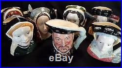 Royal Doulton Henry VIII + Four Wives Large Character Toby Jugs