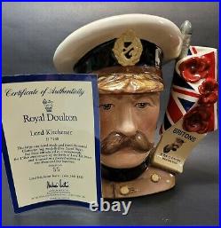 ROYAL DOULTON JUG LORD KITCHENER. D 7148. With COA. LTD edition #55 of 1500