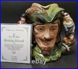ROYAL DOULTON JUG ROBIN HOOD. D6998. LTD ed 993 0f 2500. With COA. Perfect