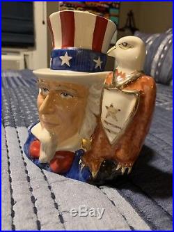 ROYAL DOULTON JUG Uncle Sam Prototype- Excellent Condition- Rare Find
