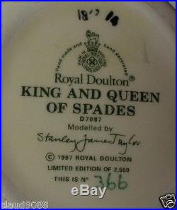 ROYAL-DOULTON KING and QUEEN OF SPADES-TOBY JUG D7087 MINT IN BOX