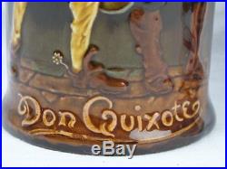 Royal Doulton Kingsware Don Quixote Plated Silver Top Flask Jug Marked