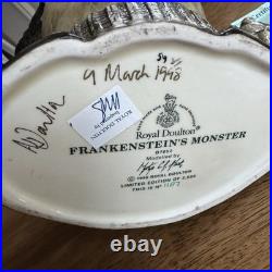ROYAL DOULTON LARGE FRANKENSTEIN'S MONSTER JUG D7052 COA Signed limited edition