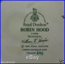 Royal Doulton Large Size Two Handled Character Jug Robin Hood Le2500 D6998 Mib