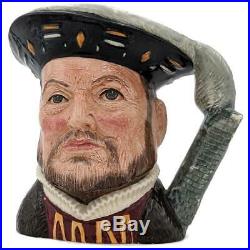 ROYAL DOULTON LARGE TOBY JUGS HENRY VIII & WIVES SET with RARE FIRST ANN OF CLEVES