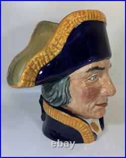 ROYAL DOULTON LORD NELSON D6336 LARGE CHARACTER JUG- Beautiful Condition