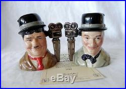 ROYAL DOULTON Limited Edition LAUREL AND HARDY CHARACTER JUGS D7008 & D7009