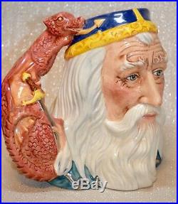 ROYAL DOULTON MERLIN Large Toby Jug Limited Edition #100 D7117 WOW! RARE