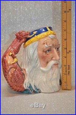 ROYAL DOULTON MERLIN Large Toby Jug Limited Edition #100 D7117 WOW! RARE
