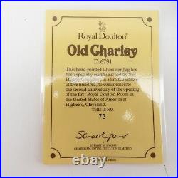 ROYAL DOULTON OLD CHARLEY D6791 LTD ED CHARACTER JUG 1987 With COA & BOX