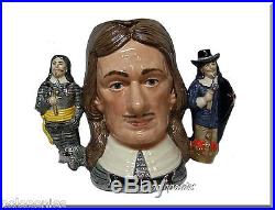 ROYAL DOULTON Oliver Cromwell Large Two Handled Character Jug D6968 COA