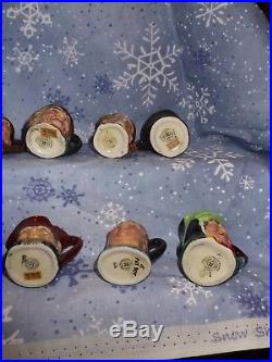 ROYAL DOULTON Set of 12 Original Tiny Character Jugs from the 1950 1 3/4 tall