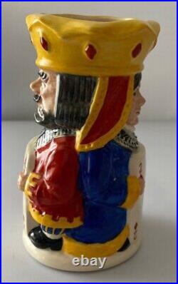 ROYAL DOULTON TOBY JUG KIng And Queen Of Diamonds D6969 1994 Ltd 2500 #8