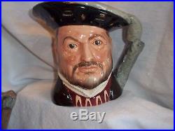 ROYAL DOULTON TOBY JUGS HENRY VIII and HIS 6 WIVES LARGE SIZE 7 inches
