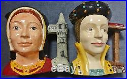 ROYAL DOULTON TOBY JUGS HENRY VIII and HIS 6 WIVES LARGE SIZE- Complete Set