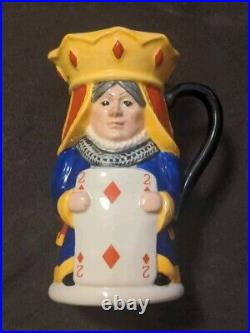 RaRe VinTagE ROYAL DOULTON QUEEN & KING of DIAMONDS TOBY MUG JUG D6969 England