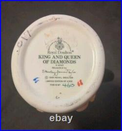 RaRe VinTagE ROYAL DOULTON QUEEN & KING of DIAMONDS TOBY MUG JUG D6969 England