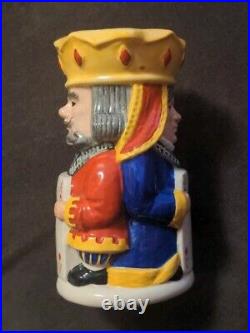 RaRe VinTagE ROYAL DOULTON QUEEN & KING of DIAMONDS TOBY MUG JUG D6969 England