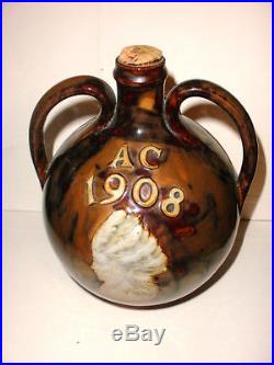 Rare Antique Royal Doulton Indian Chief Two Handled Pottery Jug Ac 1908