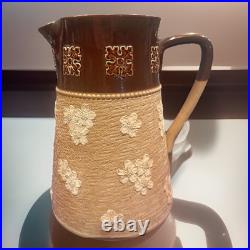 Rare Antique Royal Doulton Lambeth POPPY Pitcher #9559 Beautiful No Chips 9T