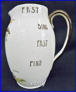 Rare Antique Royal Doulton Series Proverb Motto Jug Fast Bind Fast Find D1748