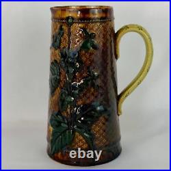 Rare Antique c1886 Doulton Lambeth Slater Pottery Jug Emily J Partington 17cm