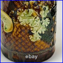 Rare Antique c1886 Doulton Lambeth Slater Pottery Jug Emily J Partington 17cm