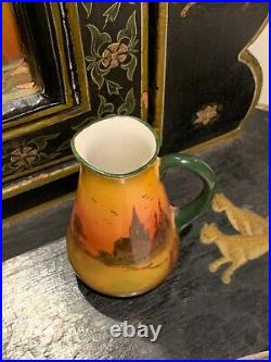 Rare Handpainted Country Church Scene Royal Doulton Miniature Water Jug