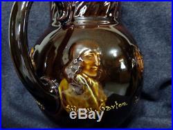 Rare & IMPRESSIVE Royal Doulton Kingsware Dickens Faces Whisky Water Jug Pitcher