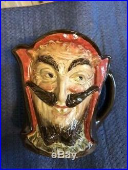 Rare Large Royal Doulton Character Jug Mephistopheles two-faced with verse
