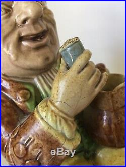 Rare Majolica 18th C Antique Staffordshire Toby Jug Pitcher Ralph Wood