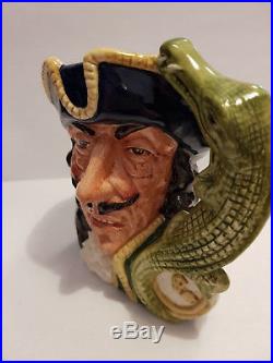 Rare Medium Royal Doulton Character / Toby Jug Captain Hook D6601