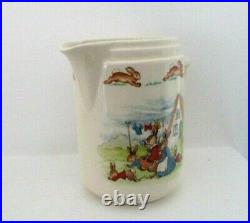 Rare Royal Doulton Bunnykins Casino Jug Family Going Out On Washing Day Perfect
