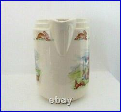 Rare Royal Doulton Bunnykins Casino Jug Family Going Out On Washing Day Perfect