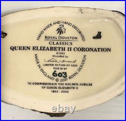Rare Royal Doulton Jug KING GEORGE IV and QUEEN ELEZABETH II D7167 & D7168
