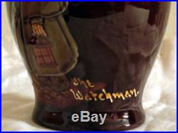 Rare Royal Doulton Kingsware Flask The Watchman Dewars Whisky Jug