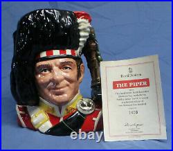 Rare Royal Doulton Large Toby Jug The Piper 1992 LE Excellent Condition