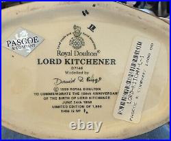 Rare Royal Doulton Lord Kitchener Toby Jug Limited Ed. #1 of 1500 D7148