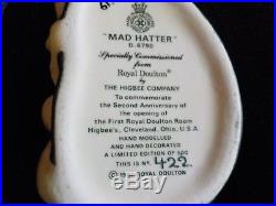Rare Royal Doulton Ltd. Ed. Mad Hatter Higbee Colorway Small Character Toby Jug