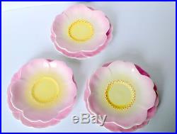 Rare Royal Doulton Pink Water Lily Trios Cups & Saucers Milk Jug Desserts Set