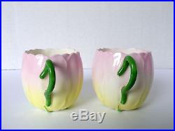 Rare Royal Doulton Pink Water Lily Trios Cups & Saucers Milk Jug Desserts Set