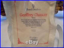 Rare Royal Doulton Toby Jug Geoffrey Chaucer #443 withCOA #602/1500