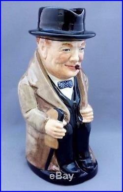 Rare Royal Doulton Winston Churchill Prime Minister of Great Britain Toby Jug