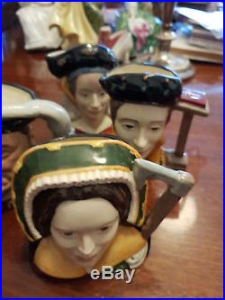Rare Royal Doulton character jug Henry VIII & His Six Wives Complete Set