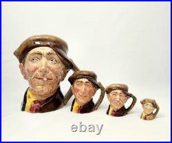 Rare Set of 4 Royal Doulton'Arry' Character Jug Graduated Toby Jugs England