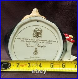 Rare USA 40th President Ronald Reagan Large Jug Royal Doulton D6718 Gold Silver